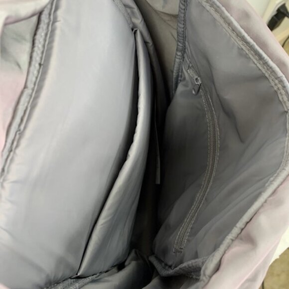 Fabletics The Cargo Backpack Gunmetal Grey Shine Unisex One Size NWT - Picture 10 of 12